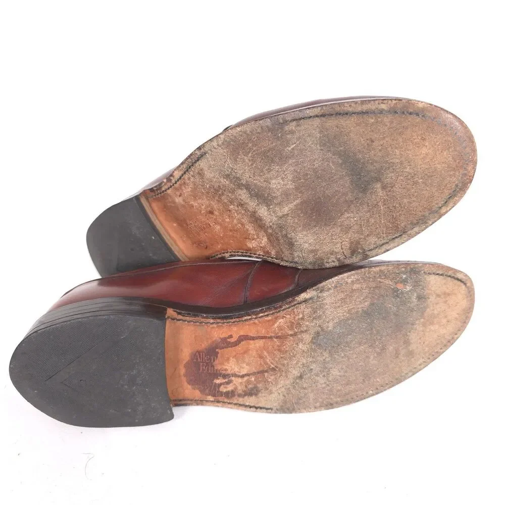 Allen Edmonds Men’s 9.5 D Newport Brown‎ LEATHER Tassel Loafer Shoes USA MADE